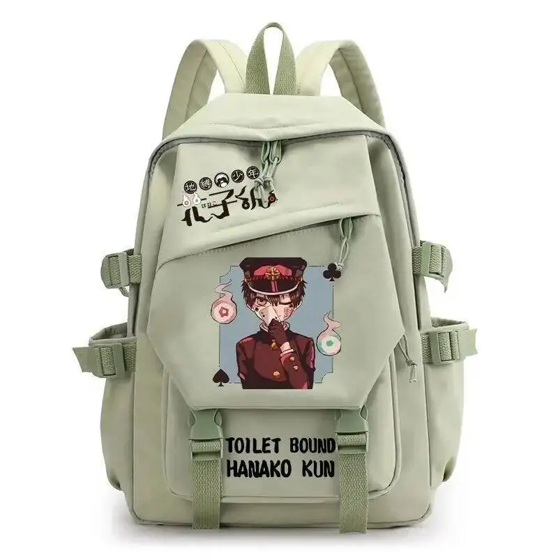 أنيمي لعبة أسود أبيض أزرق وردي أخضر Jibaku Shounen المرحاض ملزمة Hanako-Kun المراهقين حقائب مدرسية حقائب الظهر