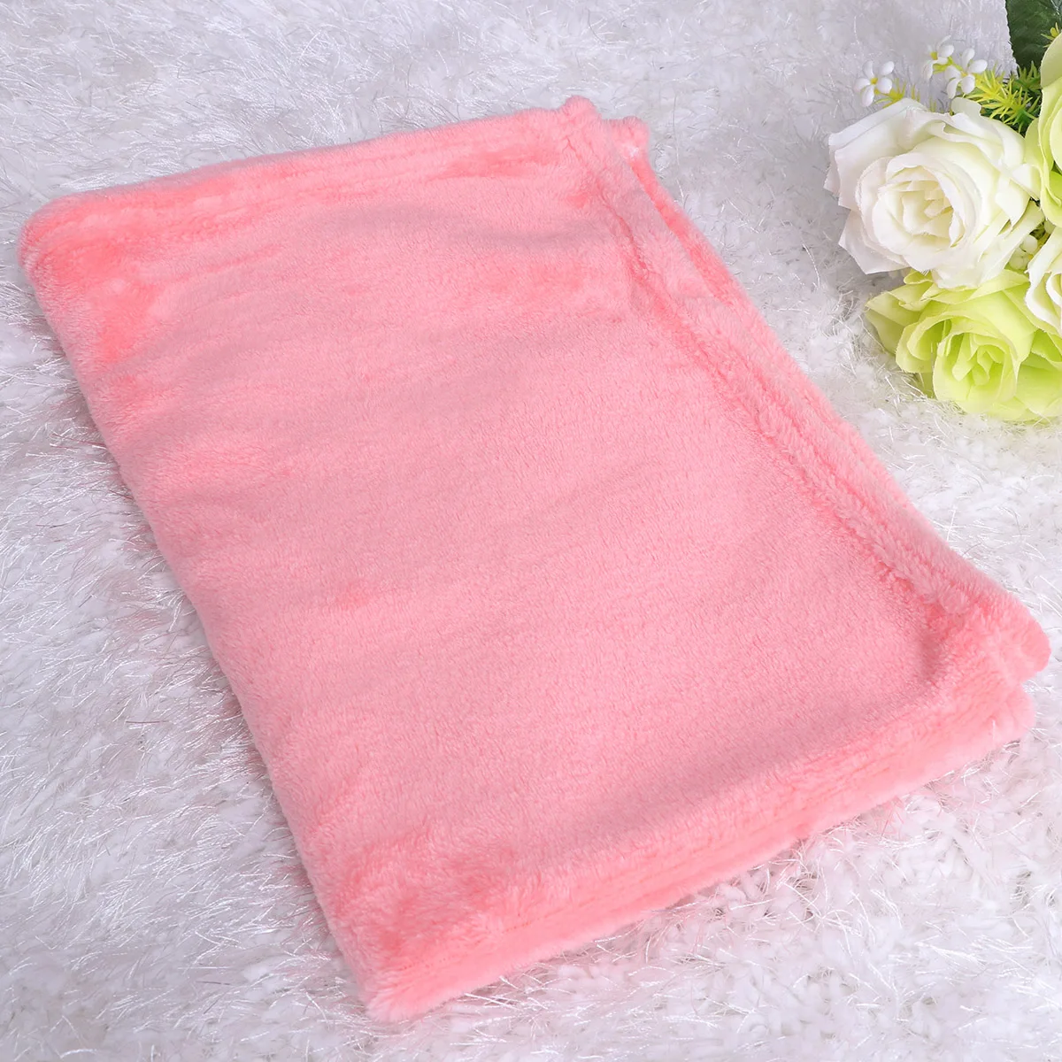

Blankets Fleece Decorate Pink Throw Pet for Dogs Fuzzy Small Travel