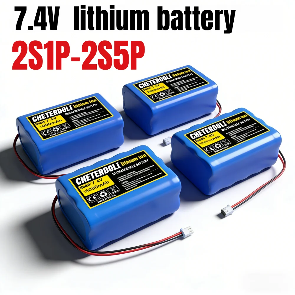 

2S5P 7.4V lithium battery 9000mAh/12000mAh 15000mAh Rechargeable battery pack megaphone speaker protection board+XH-2P Plug