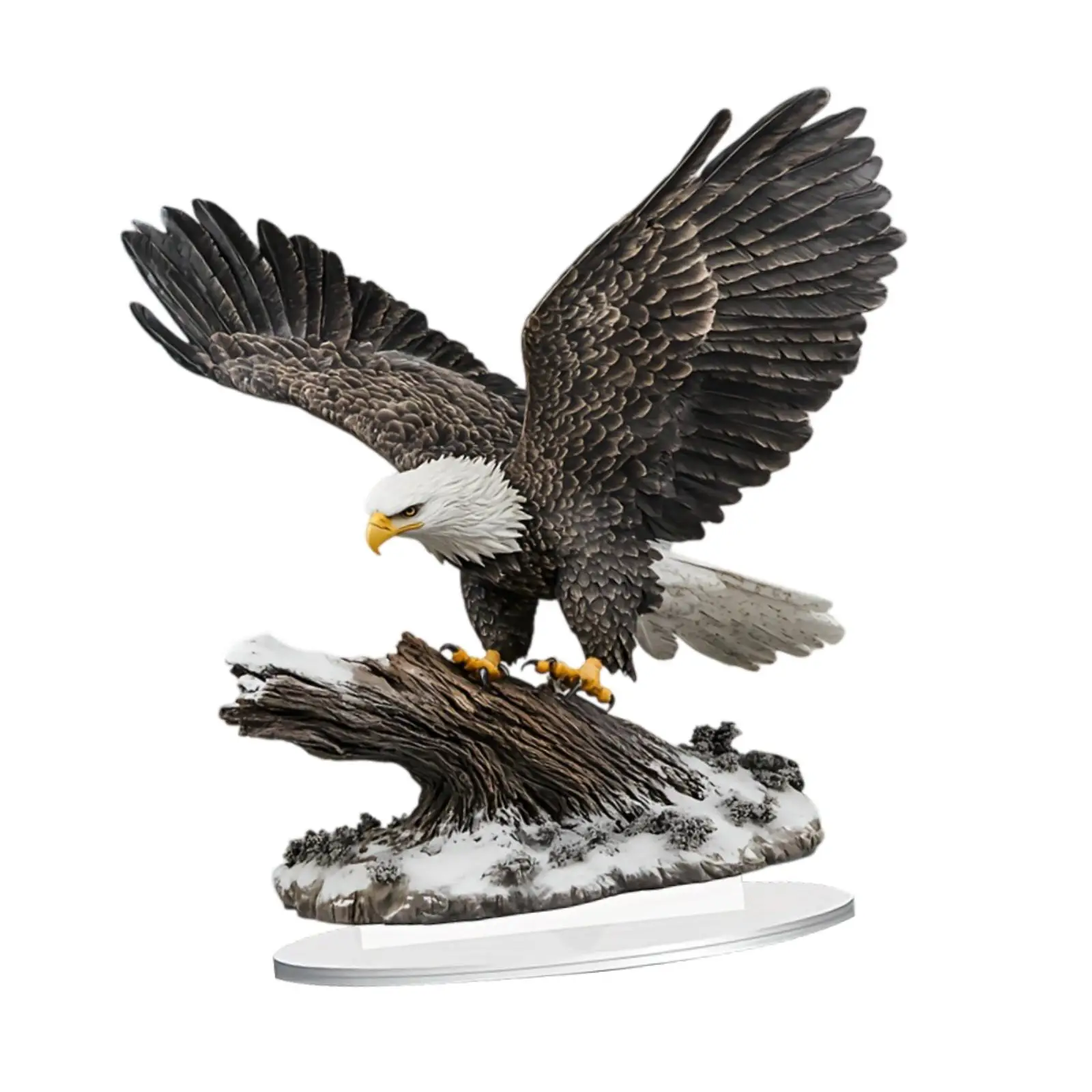 Creative Eagle Acrylic Desk Ornament 2D Flat Table Sign Easy Installation for Fireplace Party Display