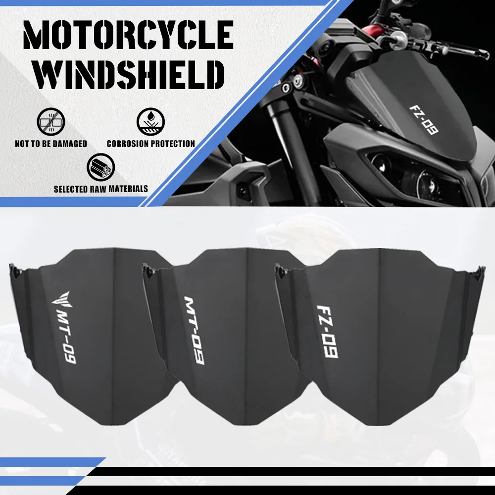 

MT09 SP FZ 09 FZ09 Motorcycle Accessories Windshield WindScreen For Yamaha MT-09 MT 09 Windshield Windscreen 2017 2018 2019 2020