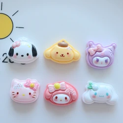10PCS Kawai bright surface Sandwich biscuit animal Series Resin Flat Back Scrapbook Figurine DIY Bow Decor Accessories Crafts A9