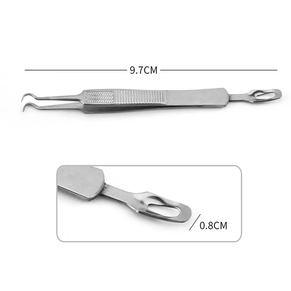 Effective Stainless Steel Cell Clip Deep Cleaner Double Headed Acne Needle Skin Tool Blackhead Tweezers Beauty Salon