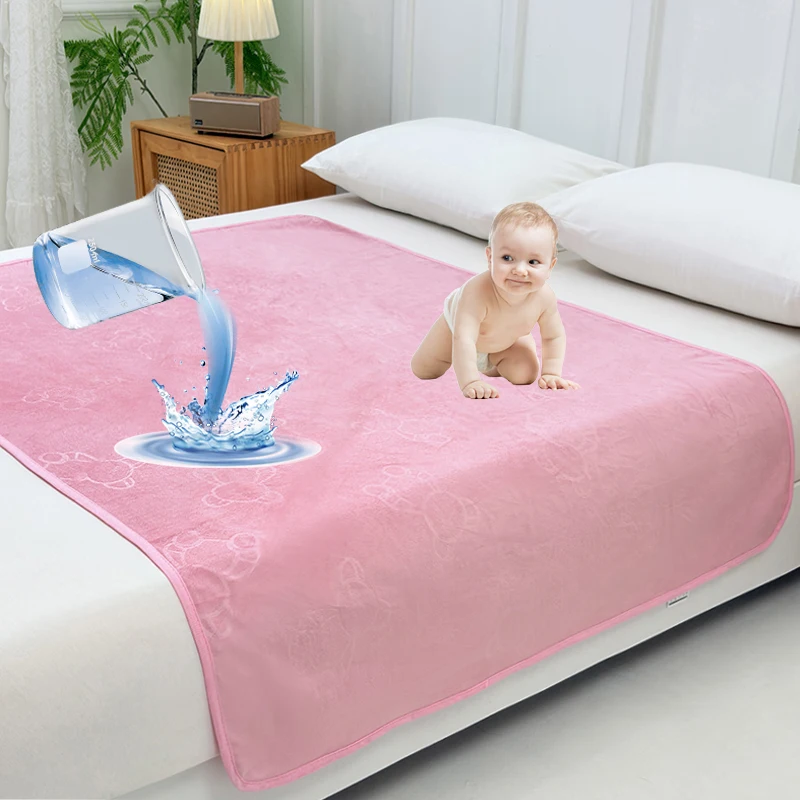 Flannel Baby & Adults Waterproof Diapering Changing Pads Infant Reusable Mattress Washable Newborn Mattress Baby Change Mat