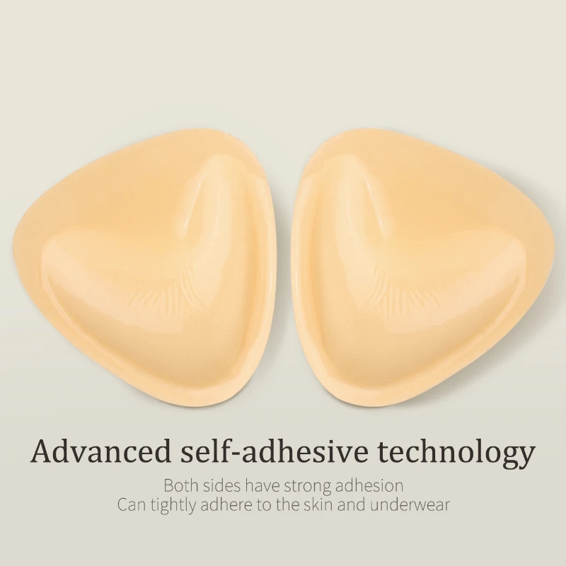 Double Sided Adhesive Breast Pad Triangular V-shaped Gathering Self-adhesive Underwear Padded image 2