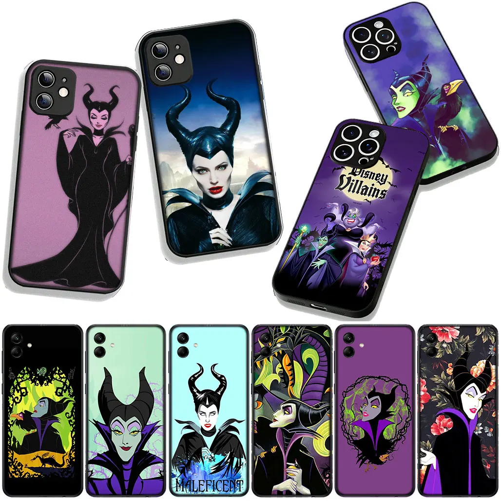 Чехол для телефона Samsung Galaxy A36 A17 A26 A07 A35 A54 S21 S20 FE S8 S9 S10 Plus A53 A13 A33 A34 Чехол Maleficent