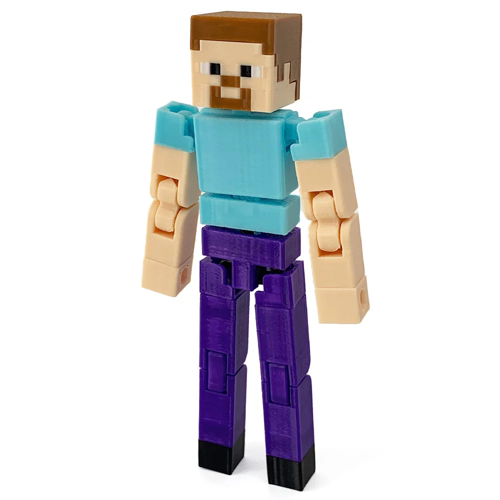 Figuras de acción de Minecraft Steve Anime, juguetes multiarticulados Shapeshift, modelo de maniquí, regalos de juego para padres e hijos, impreso en 3D