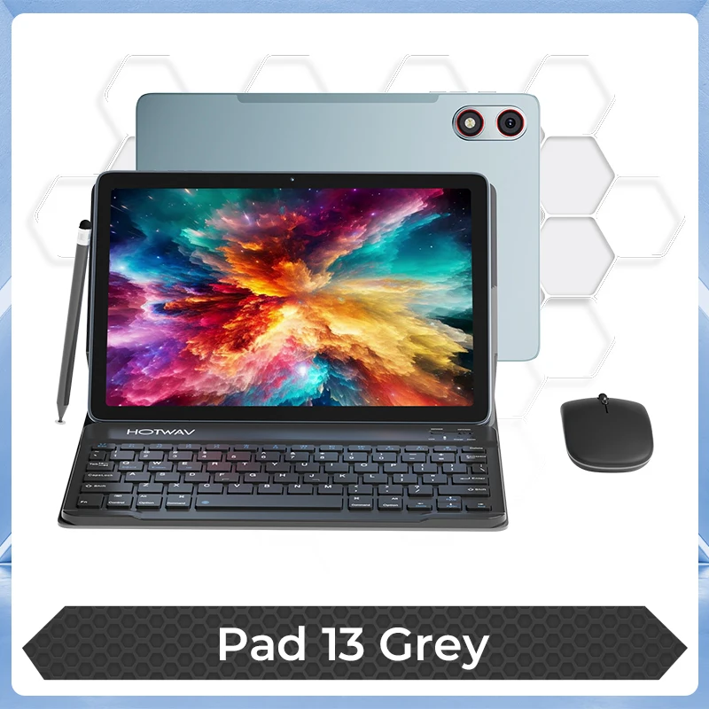 HOTWAV Pad 13 Ultra-Dun & Lichtgewicht Tablet Android 16 OS 10.1'' 120Hz Tablet 4GB RAM 128GB ROM 6580mAh Octa-core Tablet PC