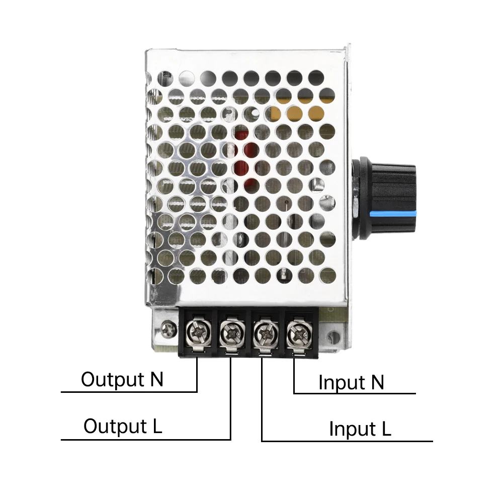 4000W High Power AC Motor Speed Controller 220V SCR Electronic Voltage Regulator Dimmer Thermostat Module with Protective Shell