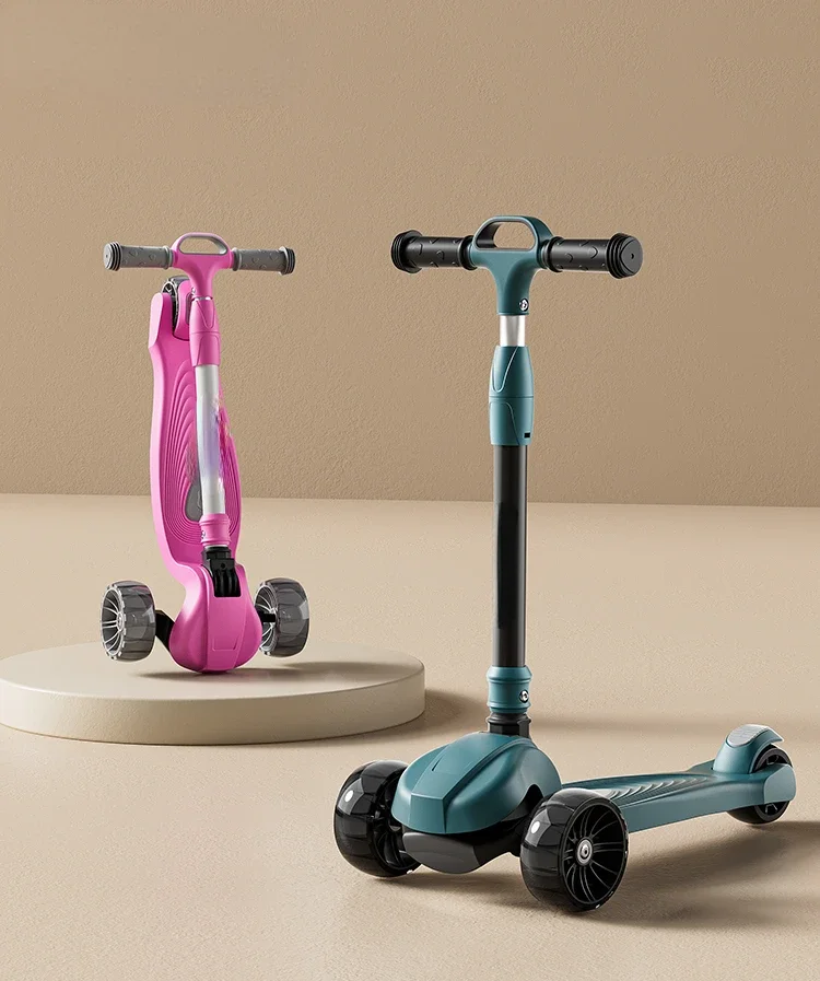 

Scooteboard for children aged 2-3 to 6-8 years old, single footed pedal for babies, roller coasters for adults, and children