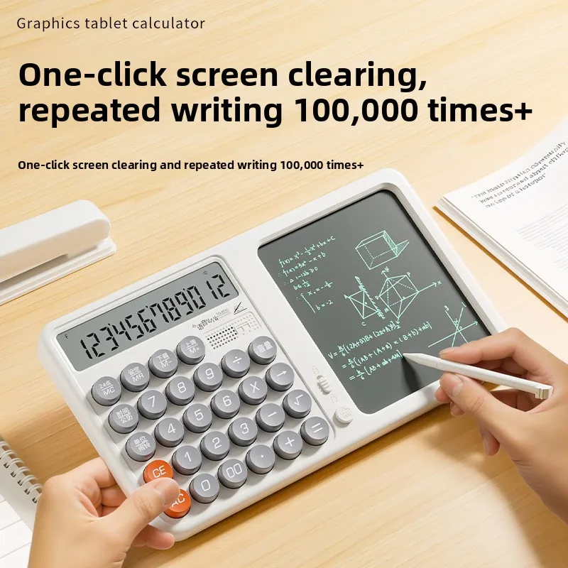 Desktop Office Gift Desk Calendar & Writing Board: With Stand, for Draft Calculations, Voice-Activated LCD Handwriting Board