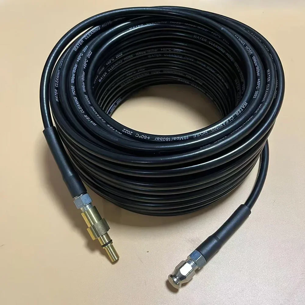 Mangueira de Lavadora de Alta Pressão 2-40M, Kit de Limpeza de Tubulação de Esgoto com Bico de Perfuração, Limpeza de Drenos de Água