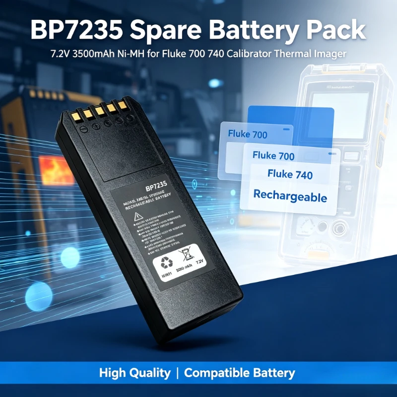 7.2V 3500mAh High Quality Replacement Battery BP7235 for Fluke 700 740 Calibrator Thermal Imager Rechargeable Spare Battery Pack