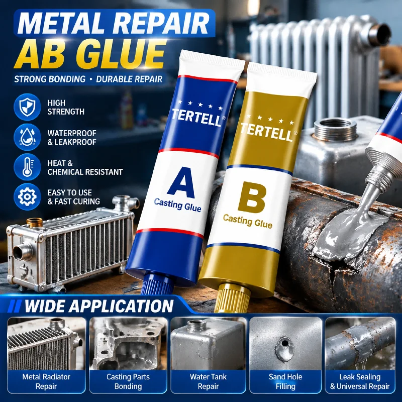 Magic AB Casting Glue Strong Industrial Glue Metal Repair Paste Cold Weld Sealant for Radiator Sand Hole Tank Repair