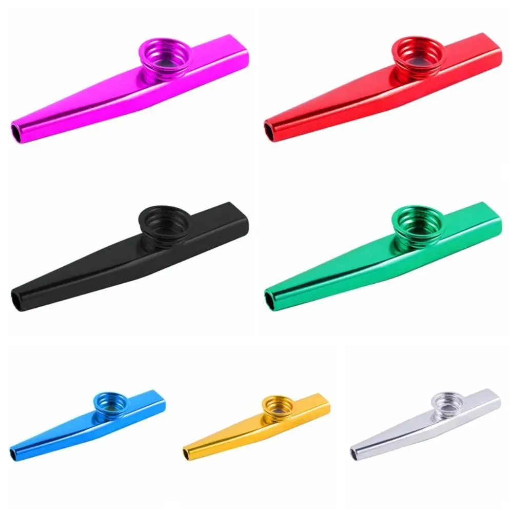 Gli strumenti Kazoo in metallo in lega di alluminio imparano facilmente strumenti musicali flute Multi colori durevoli bocca a diaframma Kazoos