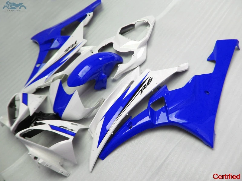 

All New Fairing kit fit for YAMAHA R6 YZFR6 2006-2007 YZF R6 06-07 blue white fairing body repair parts FY24