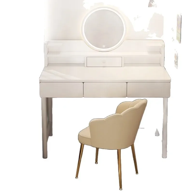 #dressing table cabinet integrated small apartment dressing table small bedroom modern simple desk simple table cabinet