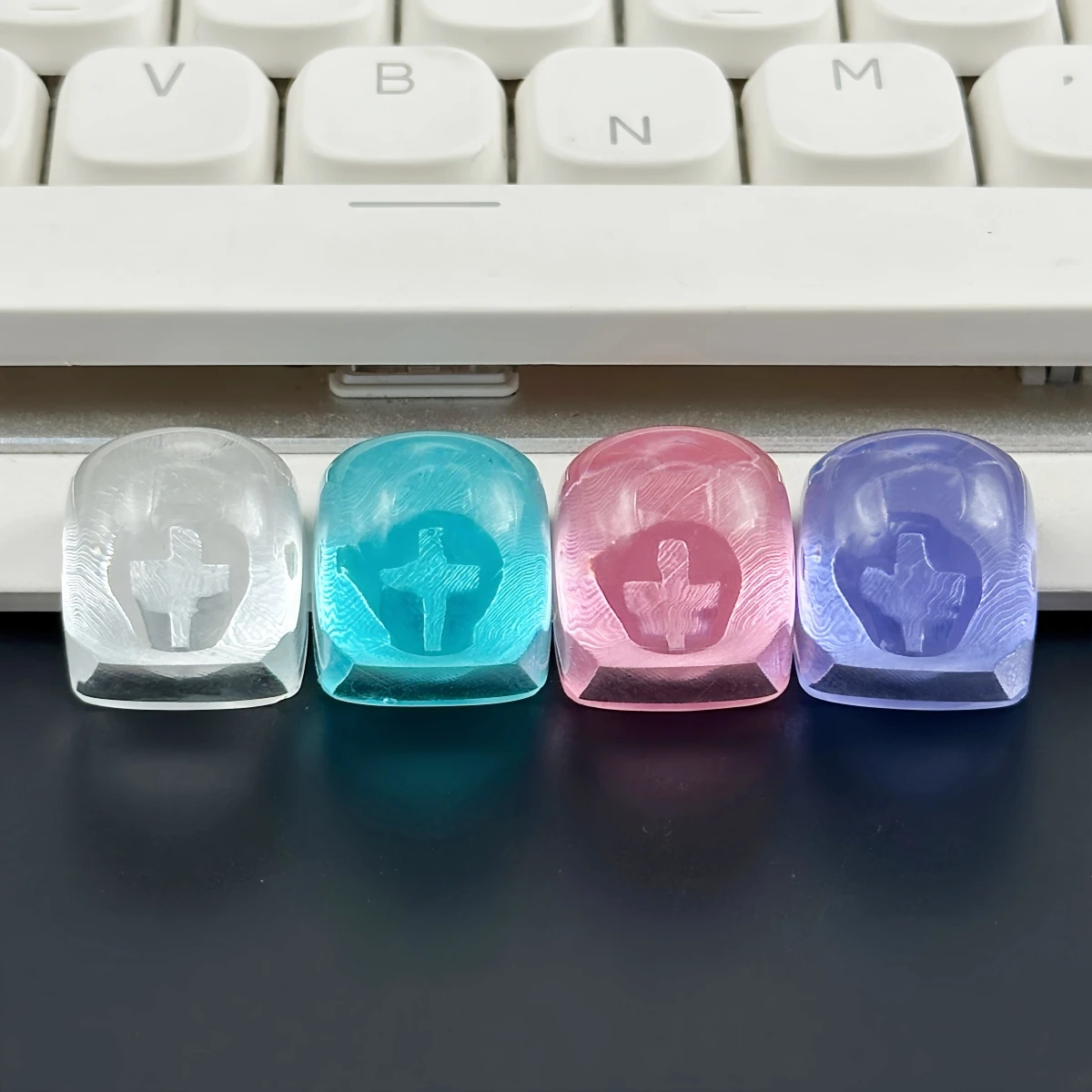 Original Transparent Dripping Resin Ball Shape Keycap for DIY Cross Axis Mechanical Keyboard PBT Keycaps Custom Personalized