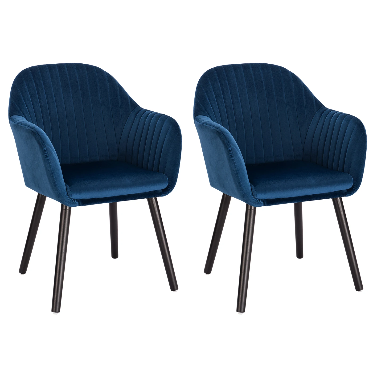 WOLTU 2 stks/set Eetkamerstoel met armen Rugleuning Gestoffeerd Counter Lounge Woonkamer Hoekstoel Receptie Keukenstoel Thuis