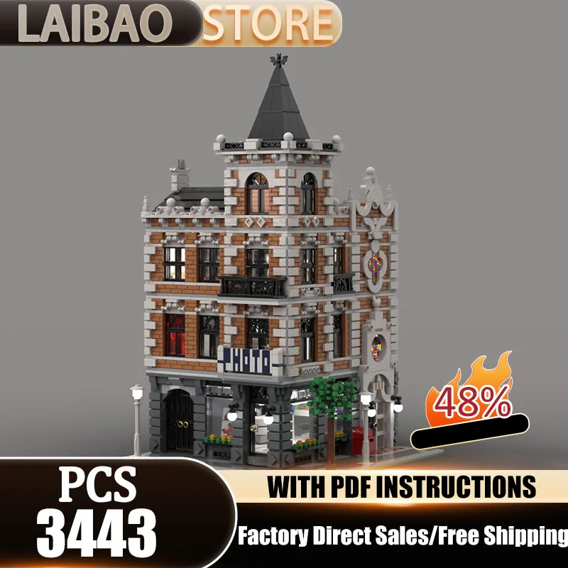 

City Building Model Moc Building Blocks Photography Studio Model Technology Bricks Christmas Assembly Street View Toys Gifts