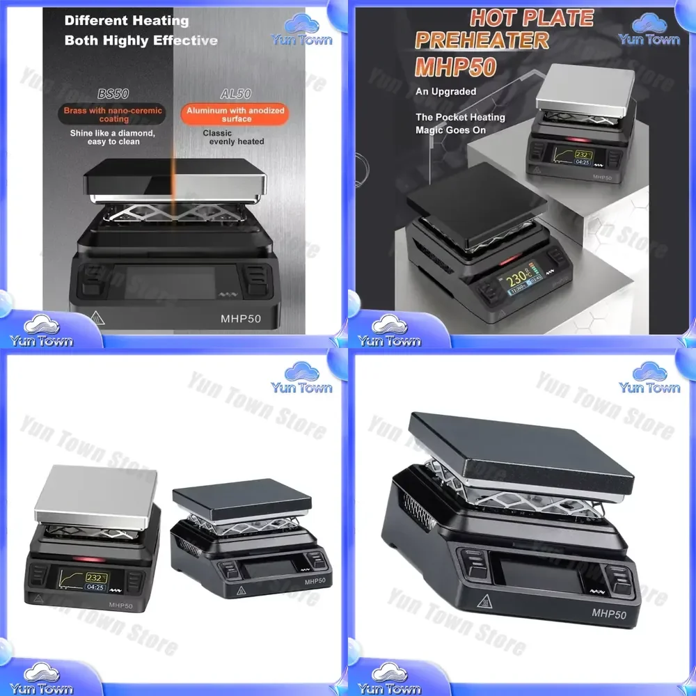 M7DA Small Hot Plate Preheater with LCD Screen Fast Heating Plate for Electronics Soldering Rework Station for PCB Repair