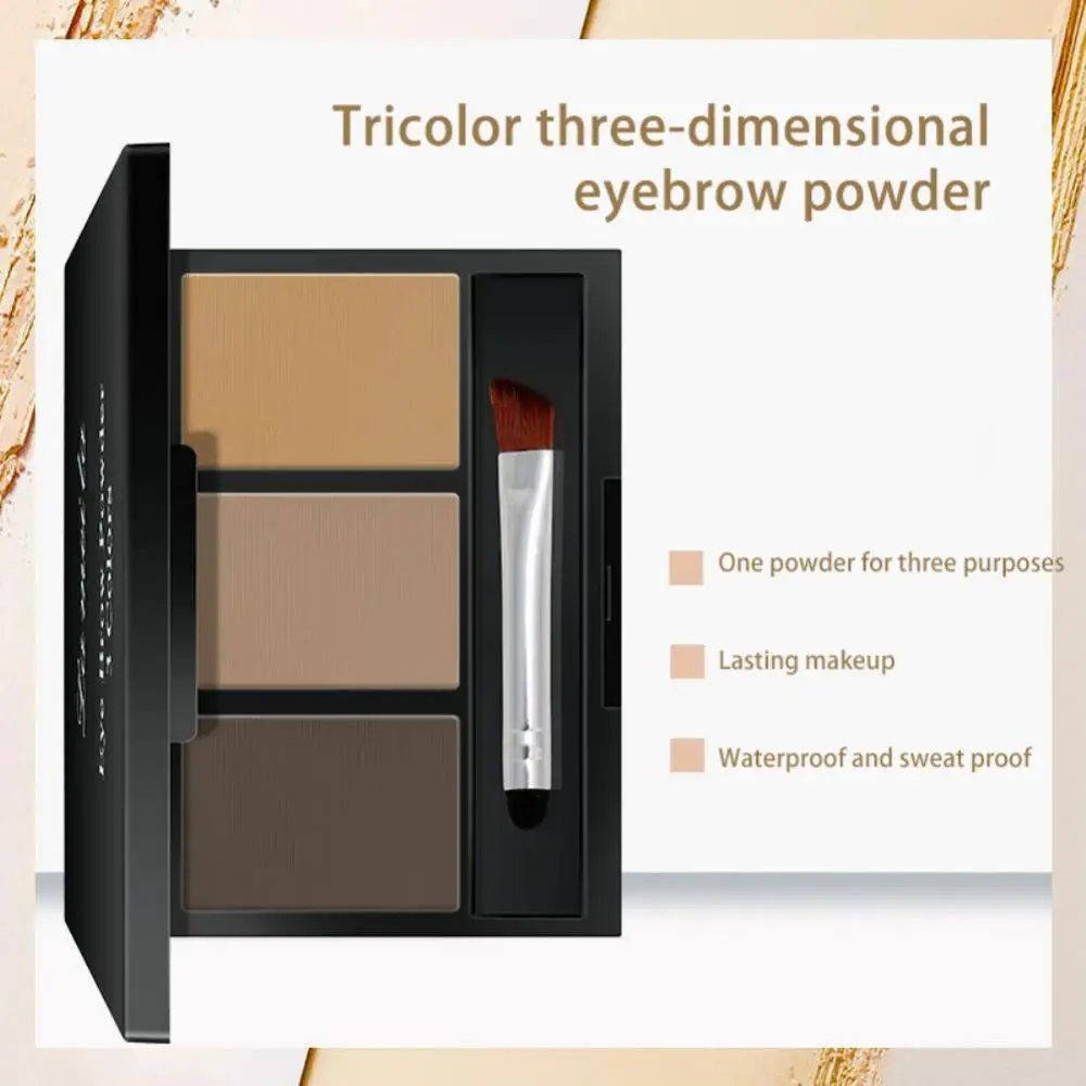 1~5PCS Colors Eyebrow Powder Palette Easy To Wear Waterproof Makeup Eye Shadow With Brush Professional Eye Brow Enhancer