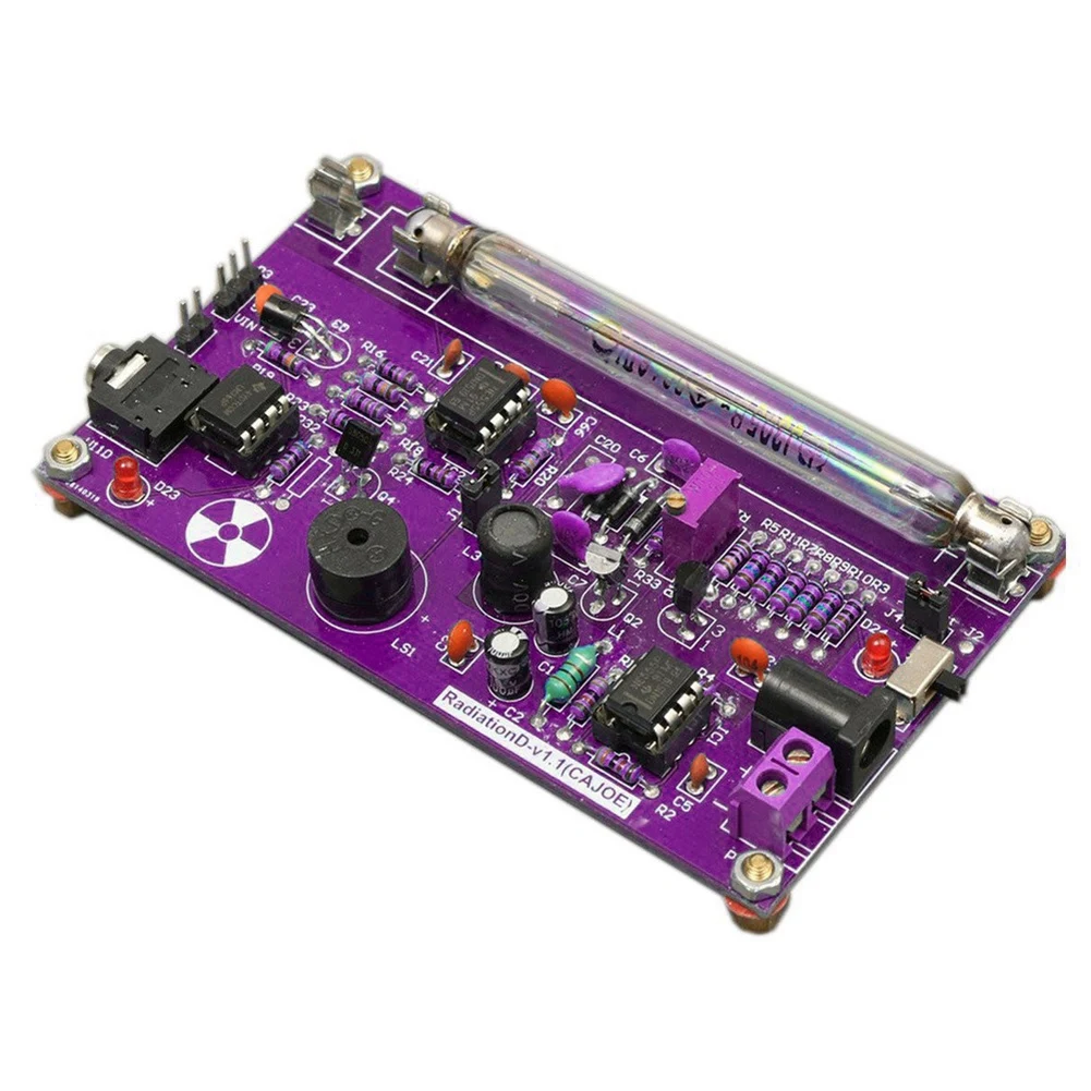 DIY Geiger Counter Parts Kit Module, Detector de Radiação Nuclear com função sonora e luminosa