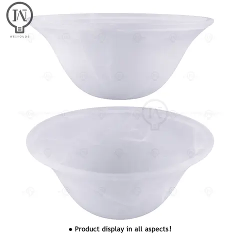 Alabaster White/Amber Glass Lamp Shade,  E27 Wall Light Ceiling Light Pendant Light Fan Light Floor Light Lampshade Replacement
