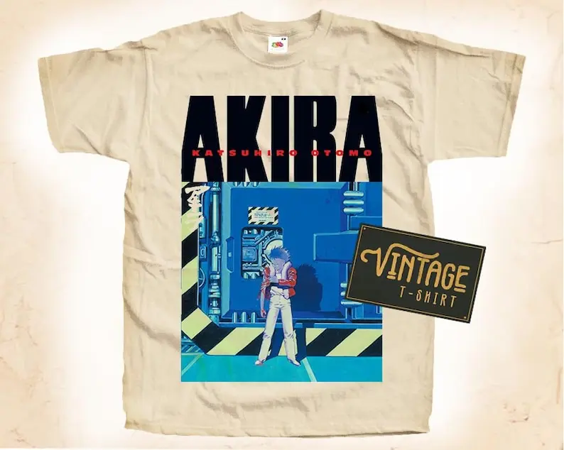 

AKIRA V2 T shirt Tee Natural Vintage 100% Cotton Movie Poster All Sizes