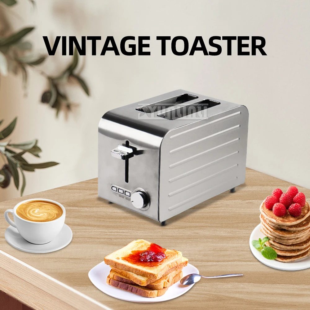 Automatic Electric Toaster Stainless Steel 4 Slices Slot Bread Toast Baking Oven Breakfast Maker Tostador Camping