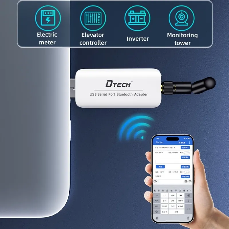 DTECH 100M Long Range USB Wireless BT Transceiver Broadcast Host Slave Mode Adapter for PC Laptop Desktop