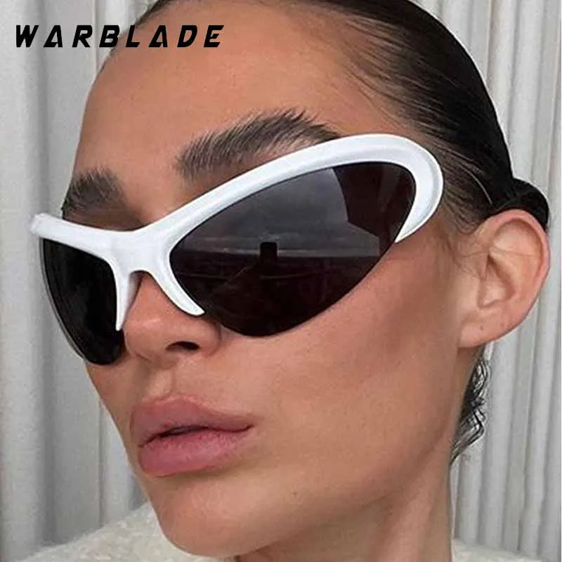 

Fashion Half Frame Y2K Punk Cycling Sunglasses Men Future Technology Sense Design Eyewear Outdoor Sports Windproof Goggles UV400