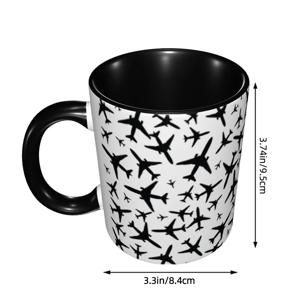 Customized Random Airplanes Pattern Coffee Mugs DIY Aviation Fighter Pilot Ceramic Tea Milk Cup