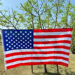 American Flag 90X150CM Us Usa Flag High quality double sided permeable printed polyester flag Holiday Sports outdoor interior de