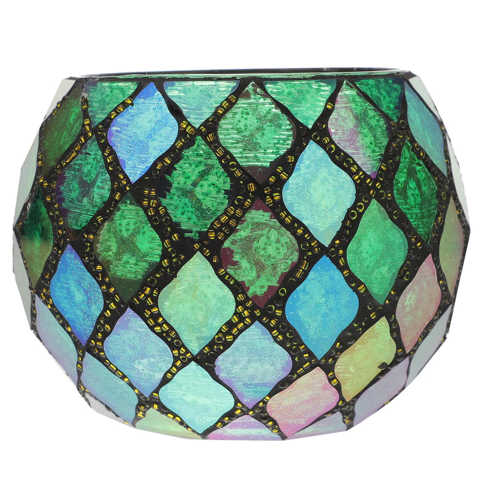 

Glass Holder Mosaic Votive Tea Light Holder Decorative for Bedroom Living Room Dining Room Office Votive Holders