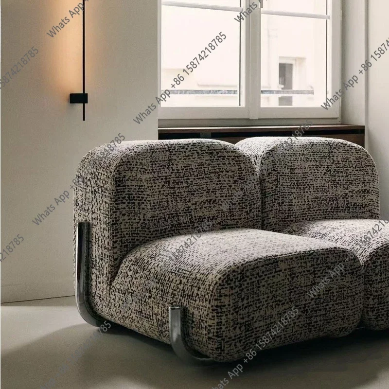 N67 Classic retro Bauhaus designer metal wind single snowflake fabric wabi sand wind sofa recommended by bloggers
