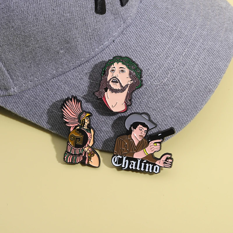 Chalino Sanches Golf Ball Hat Pins Decorative Enamel Pins Backpack Clothes Brooches Lapel Badge Golf Supplies Gift for Friends