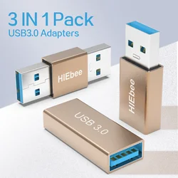 USB 3.0 Connector USB Naar USB Adapter 10Gbps Man op Man Vrouw USB Converter SSD HDD Kabel Extender USB 3.1 Verlengstekker goud