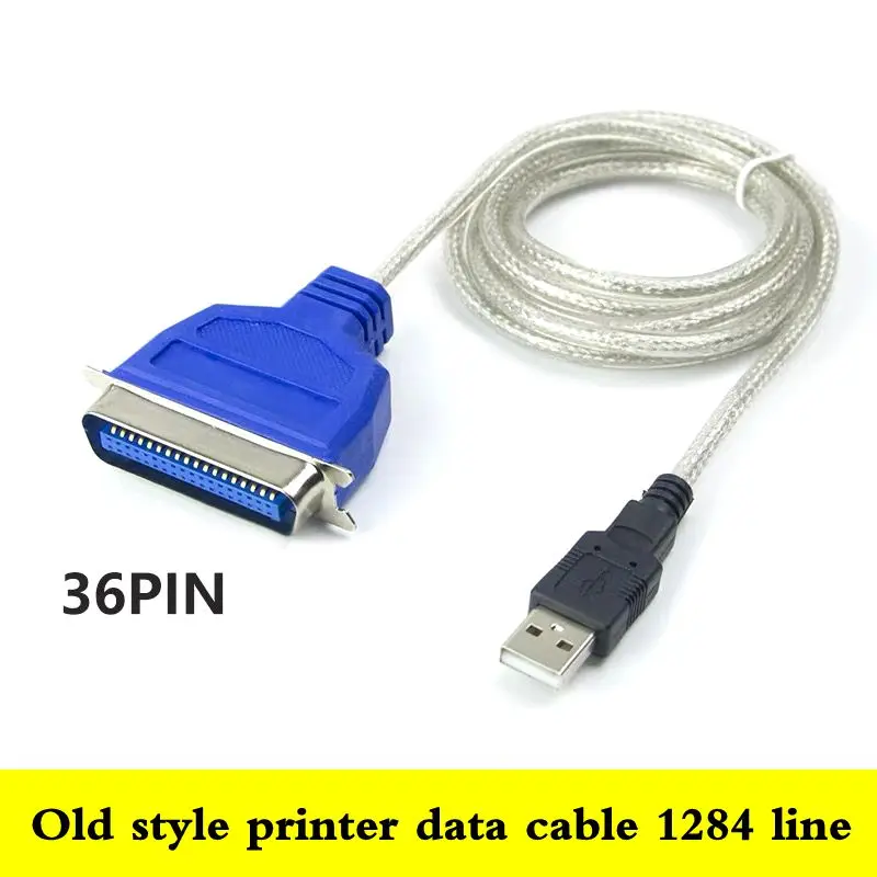 1.5m 36-Pin Parallel to USB Printer Cable for Old-Style Printers (USB to IEEE 1284 Printer)