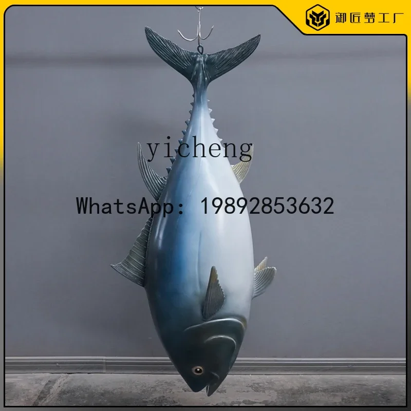 W7-large fish sculpture simulation tuna model ornament restaurant seafood hanging decoration