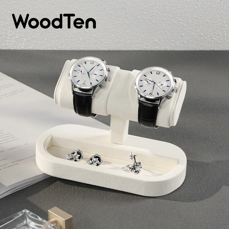 WOODTEN Watch Stand Microfiber Jewelry Ring Earring Storage High-end Watch Display Stand Jewelry Organizer Watch Storage Rack