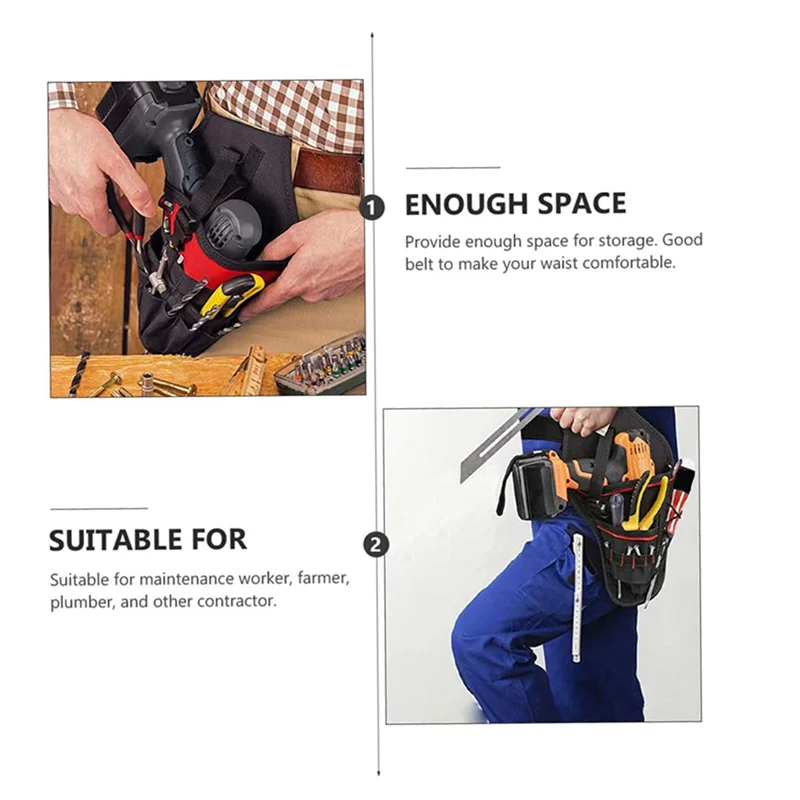 

Classy-Cordless Drill Multi Tool Pouch Waist Work Pouch Multipurpose Tool Portable Bag Practical Tool