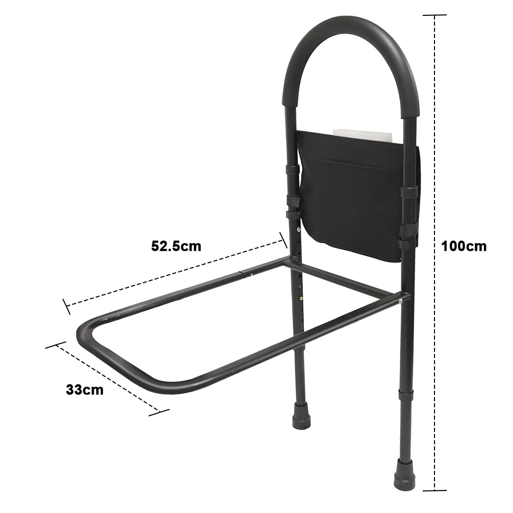 مصنع السكك الحديدية بجانب السرير، مقبض مساعد الوقوف، قضيب أمان للسرير قابل للتعديل لكبار السن #2
