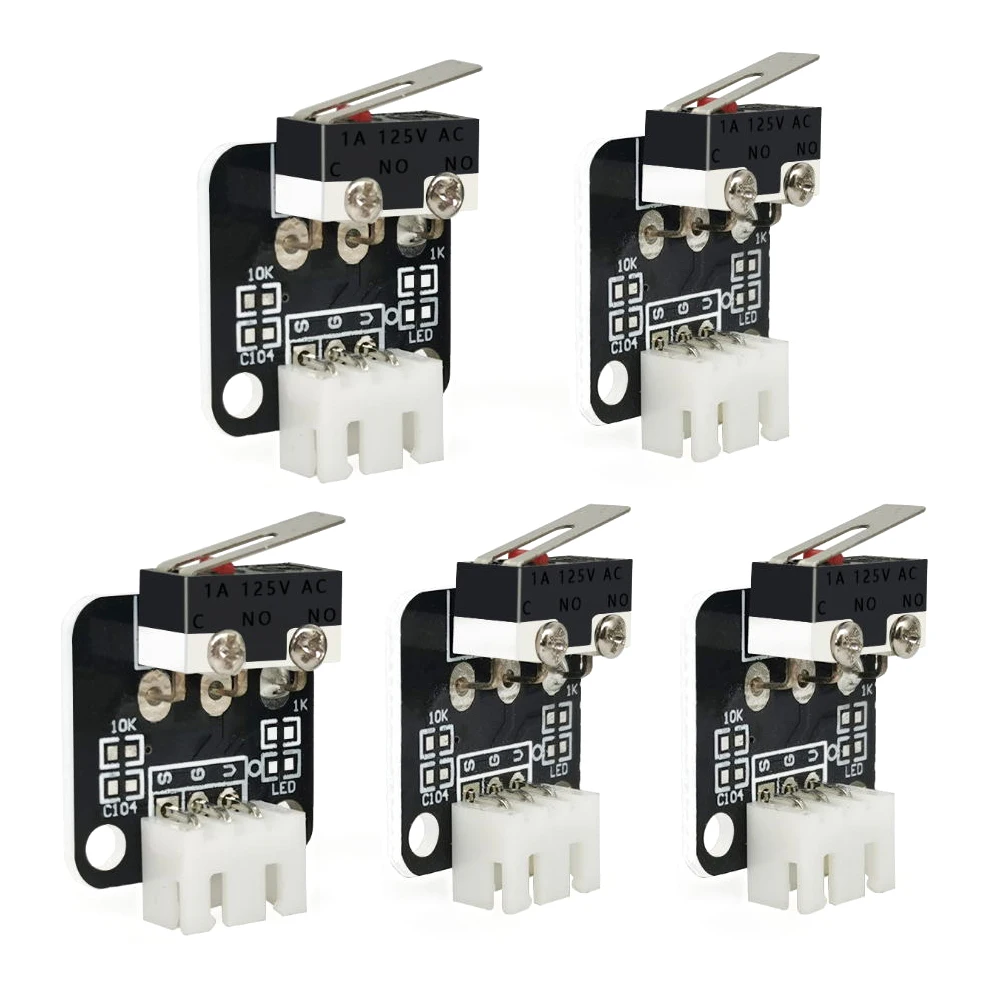 

3D Printer Accessories Limit Switch 3Pin N/O N/C Control Micro Switch for CR-10 Series Ender 3 5PCS