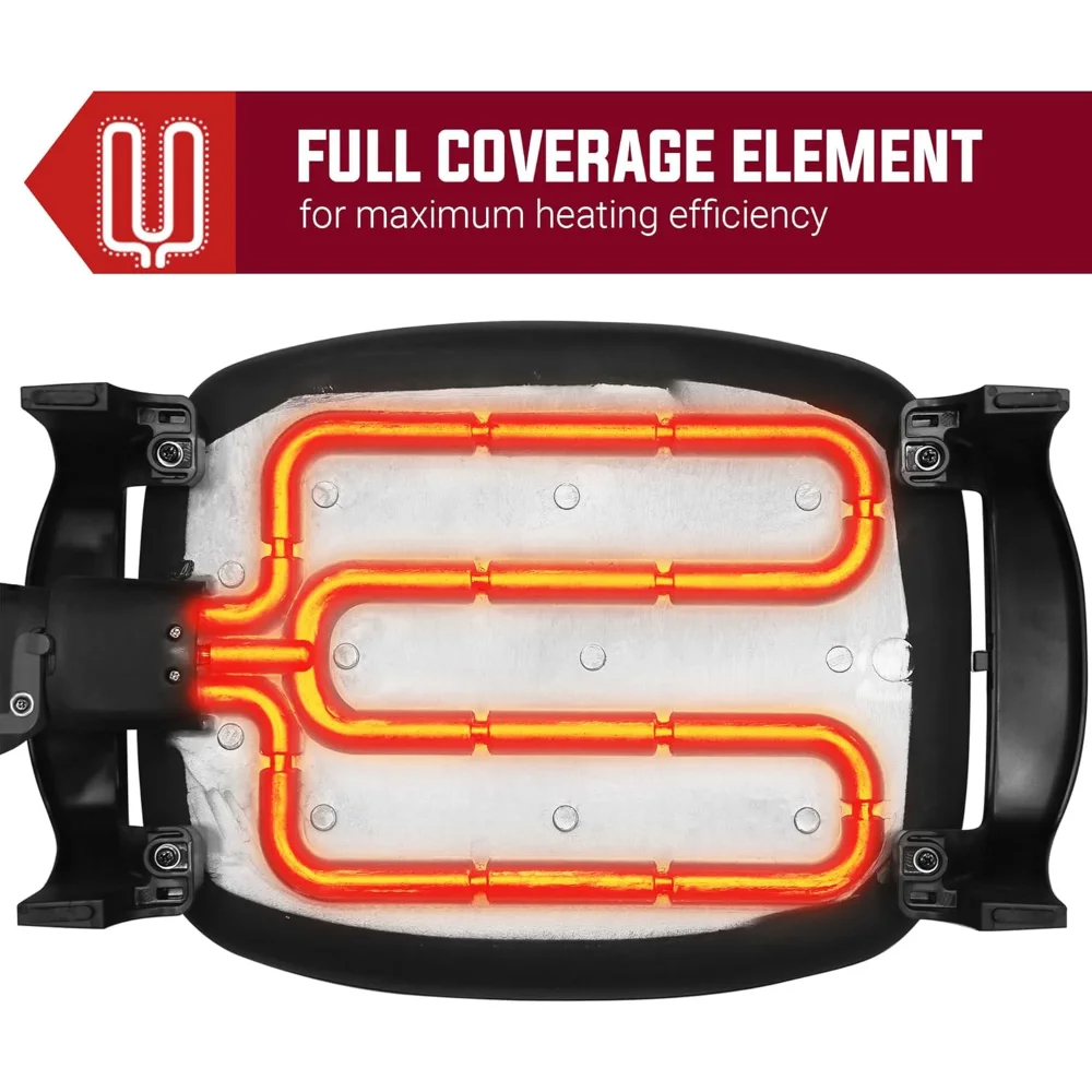 エクストラディープ 16 インチ x 13 インチ x 3.2 インチ (10.5 クォート) 傷つきにくい、注ぎやすい、食器洗い機対応、通気口付きノンスティック電気フライパン