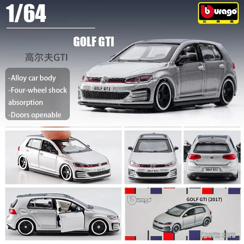 

Bburago 1/64 Scale Golf GTI Alloy Car Model Ornament Static Display Adult Collection Gift Decoration