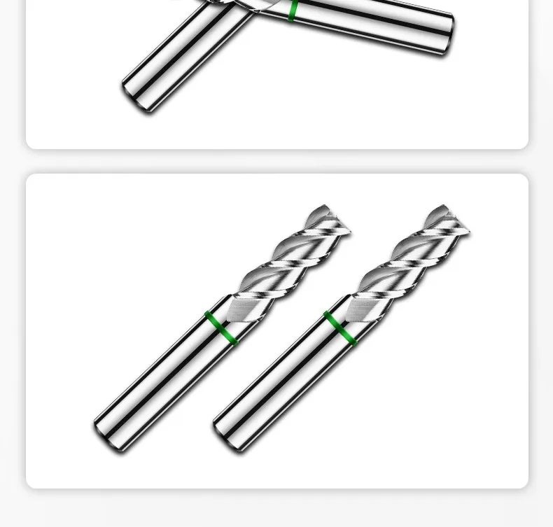 AZZKOR TGH-HRC50 3-Schneiden-Hartmetall-Holzbearbeitungs-Flachfräser für CNC-Maschinen, Aluminium-Fräswerkzeug, 1-20 mm – Detail 18