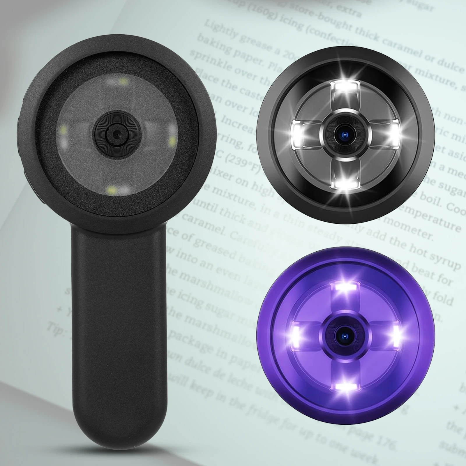 Loupe numérique 2.0 pouces écran IPS, n'aime 100X Loupe de monnaie avec 2 modes d'éclairage de document Compatible Windows/Mac