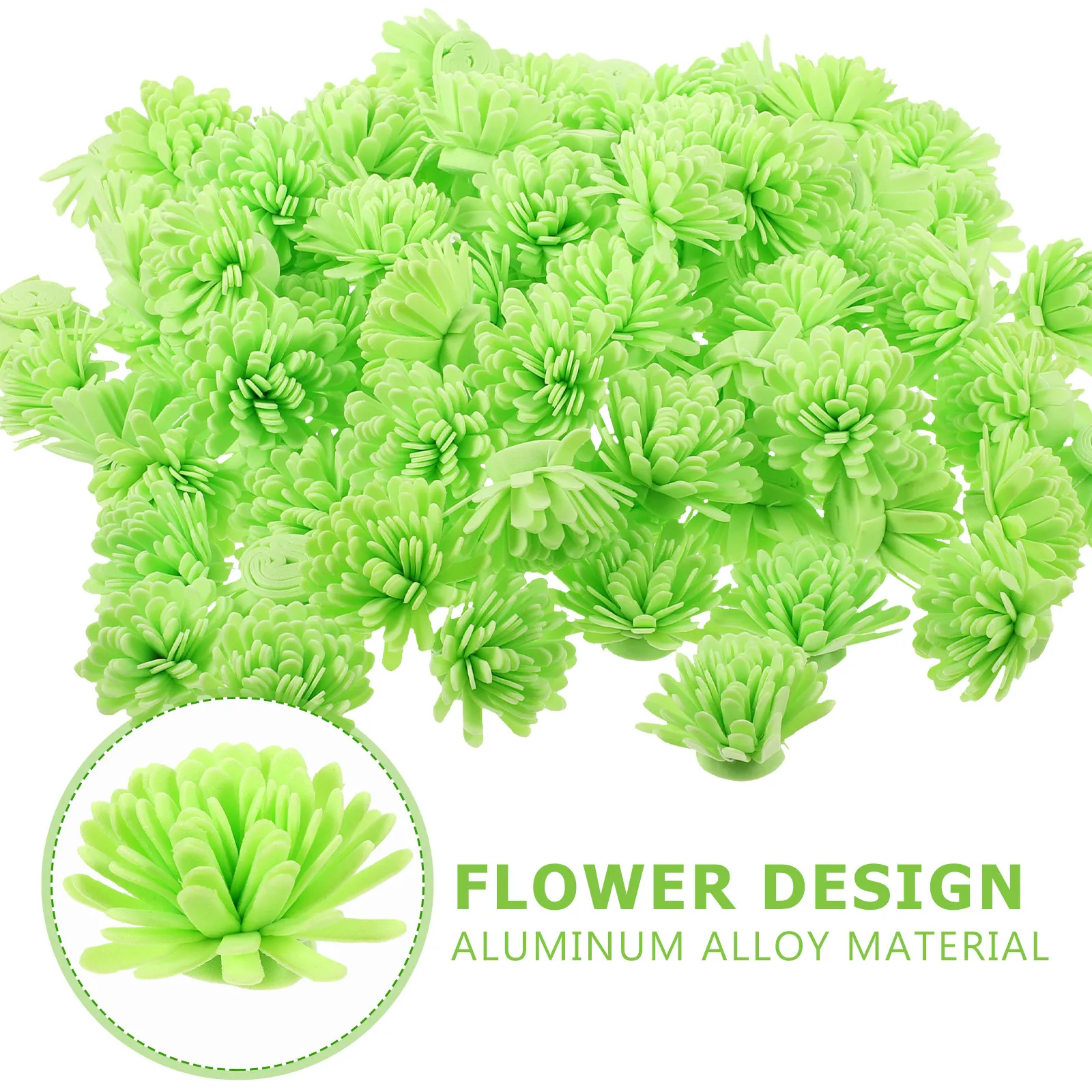 100Pcs Flower Diffuser Essential Oil Passive Diffuser Aluminum Alloy Material for Living Room Office Bathroom Air Freshener