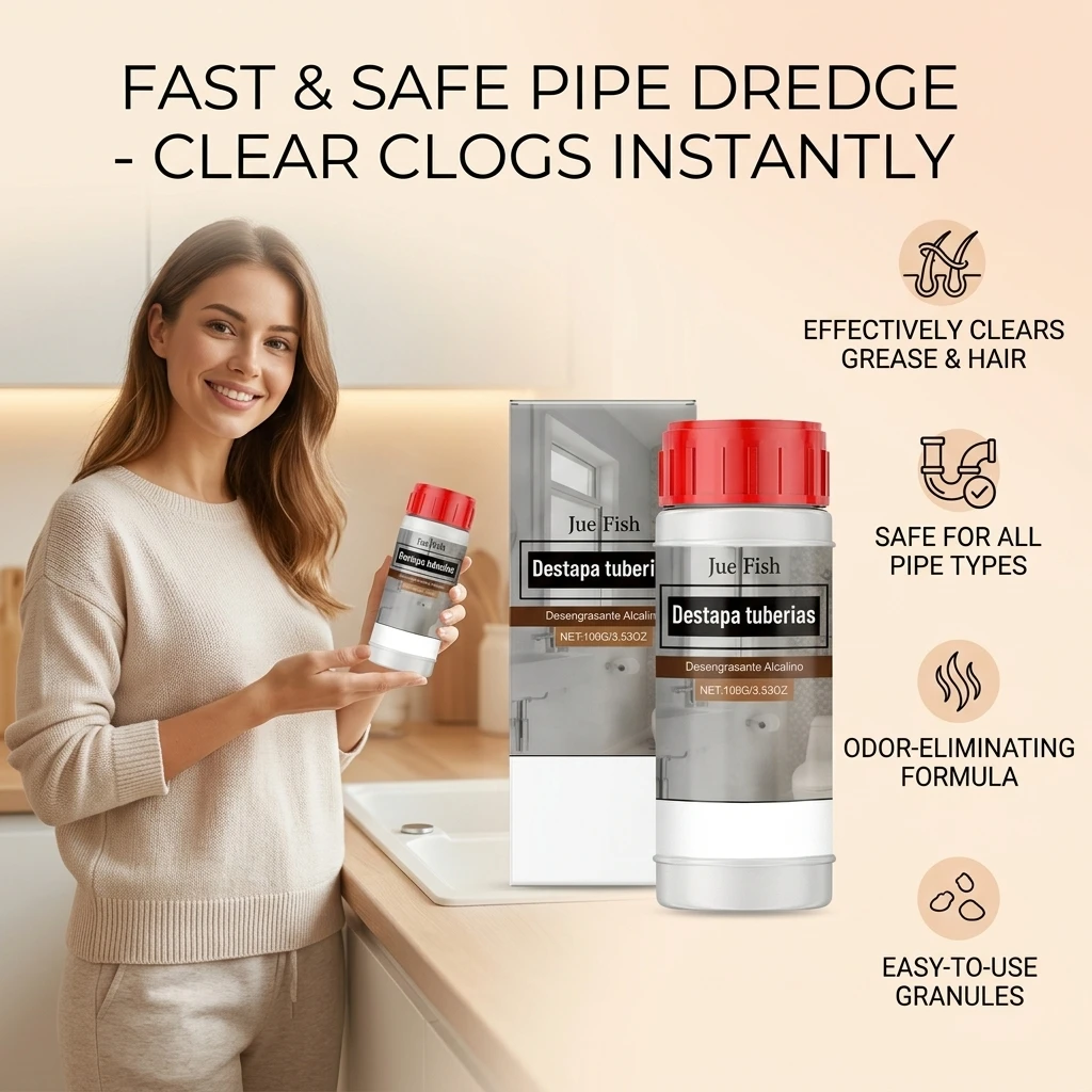 Drain Cleaning Powder Dissolves Hair Grease Food Residue Blockages Eliminate Foul Sewer Odors Fast Acting Pipeline Dredge Agent view 4